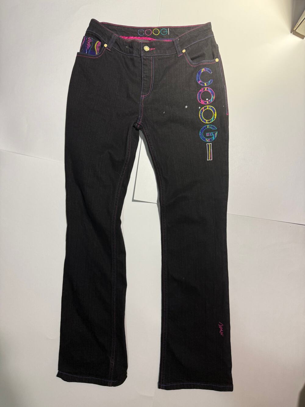 Vintage Y2K Coogi Embroidered Dark Wash Denim Jeans Size 16